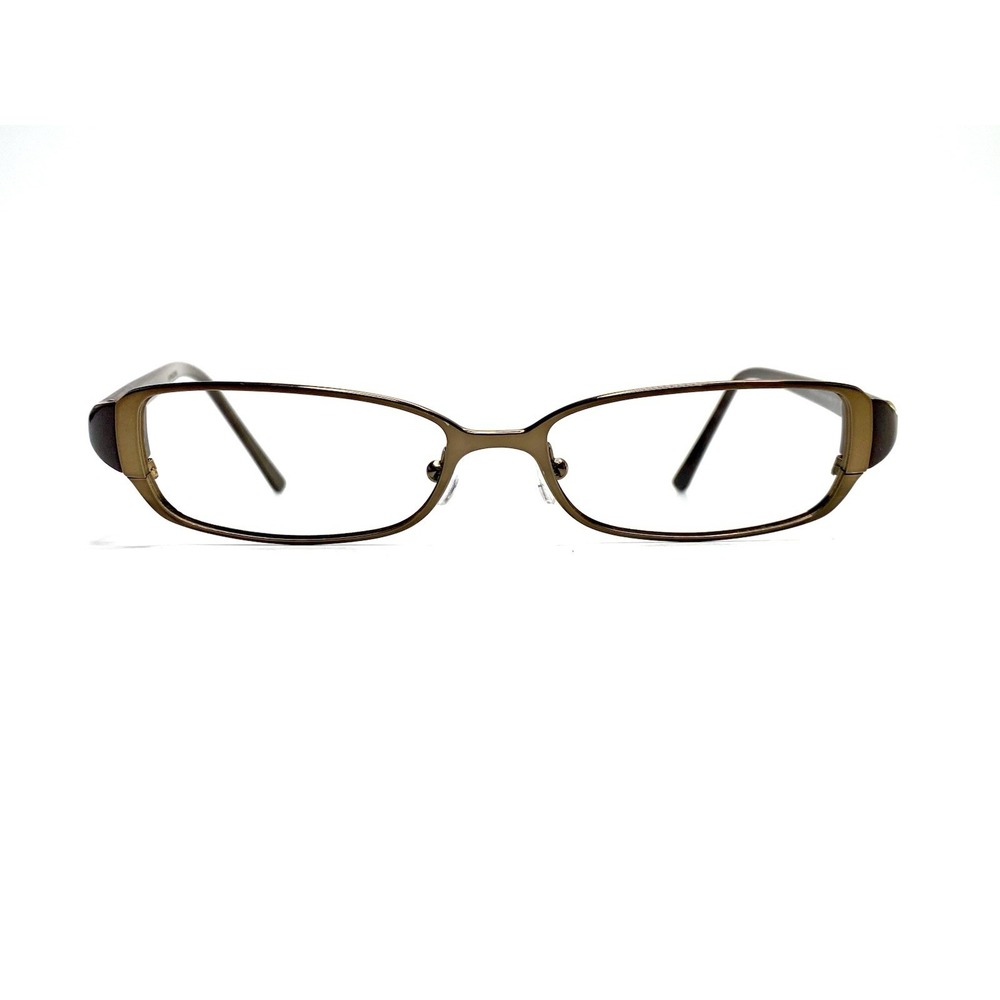 Prada Brown Metal Copper Rectangular Glasses Italy VPR55G 8AE1O1 51 15 135